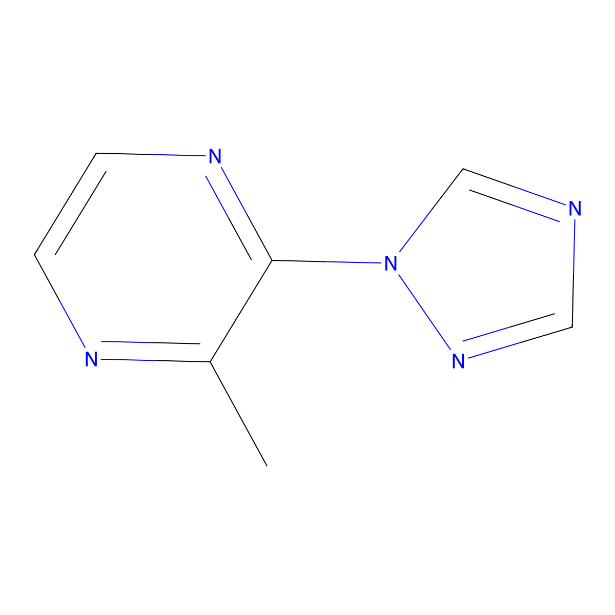 2-methyl-3-(1H-1,2,4-triazol-1-yl)pyrazine molecular structure, CAS 1556670-93-9