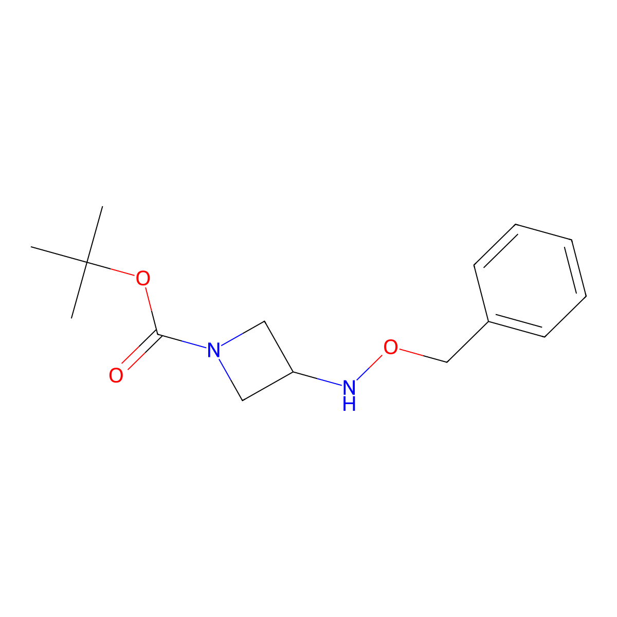 Tert-butyl 3-[(benzyloxy)amino]azetidine-1-carboxylate molecular structure, CAS 1556695-82-9