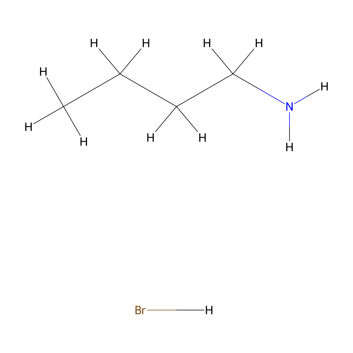 n-Butylamine hydrobromide molecular structure, CAS 15567-09-6
