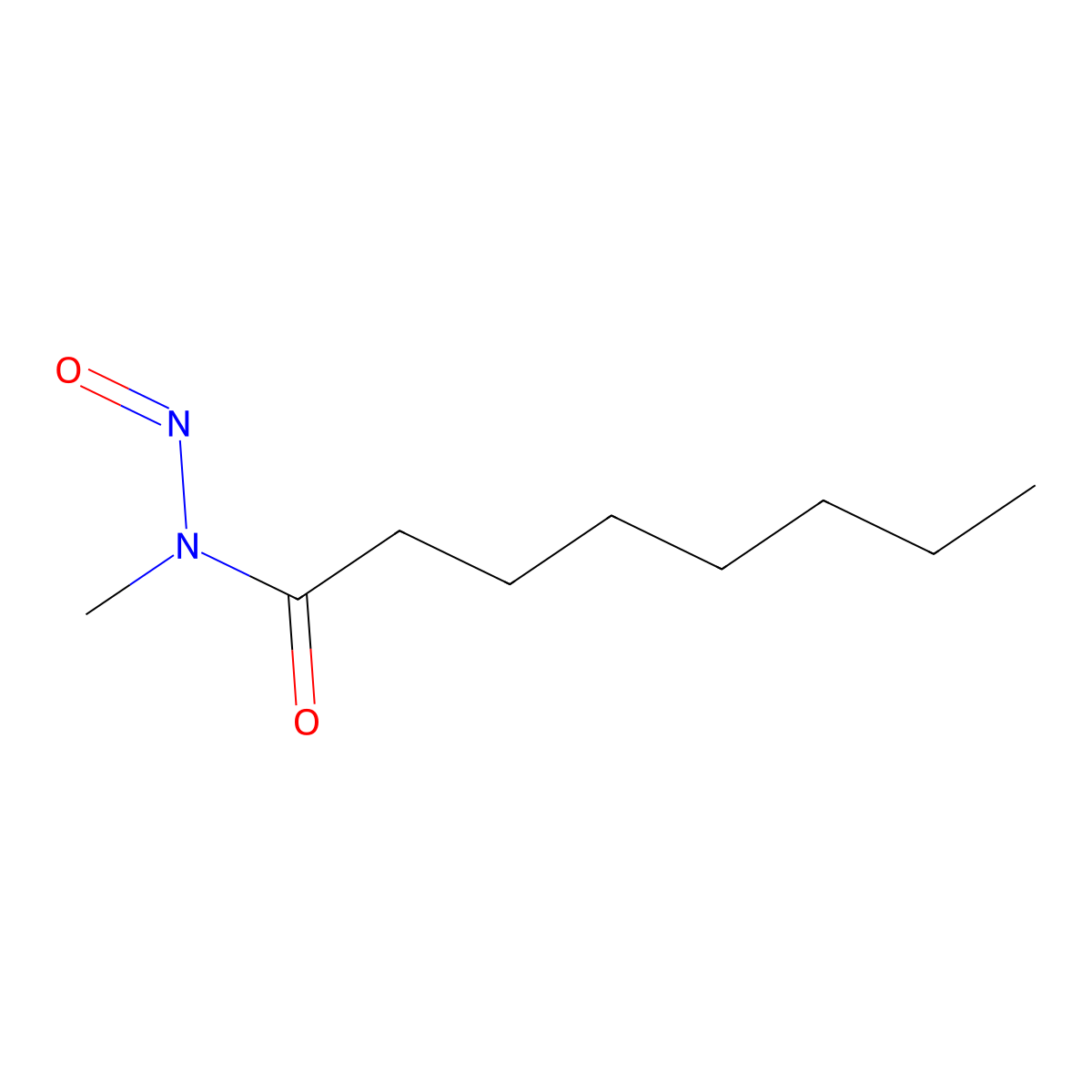 Octanamide, N-methyl-N-nitroso- molecular structure, CAS 15567-46-1