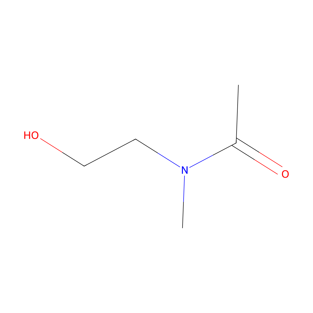 N-(2-hydroxyethyl)-N-methylacetamide molecular structure, CAS 15567-95-0