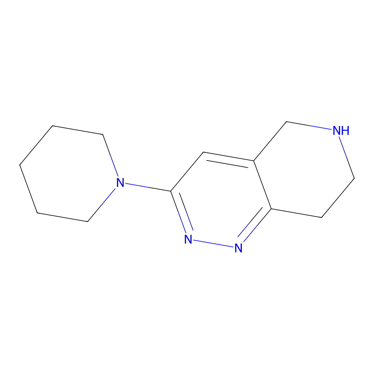 3-(Piperidin-1-yl)-5,6,7,8-tetrahydropyrido[4,3-c]pyridazine molecular structure, CAS 1556704-83-6