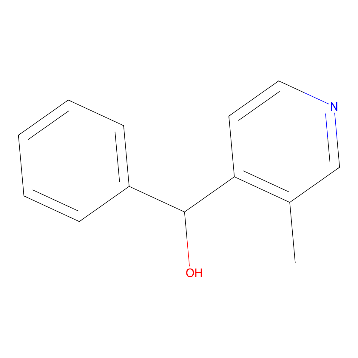 (3-Methylpyridin-4-yl)(phenyl)methanol molecular structure, CAS 1556709-04-6