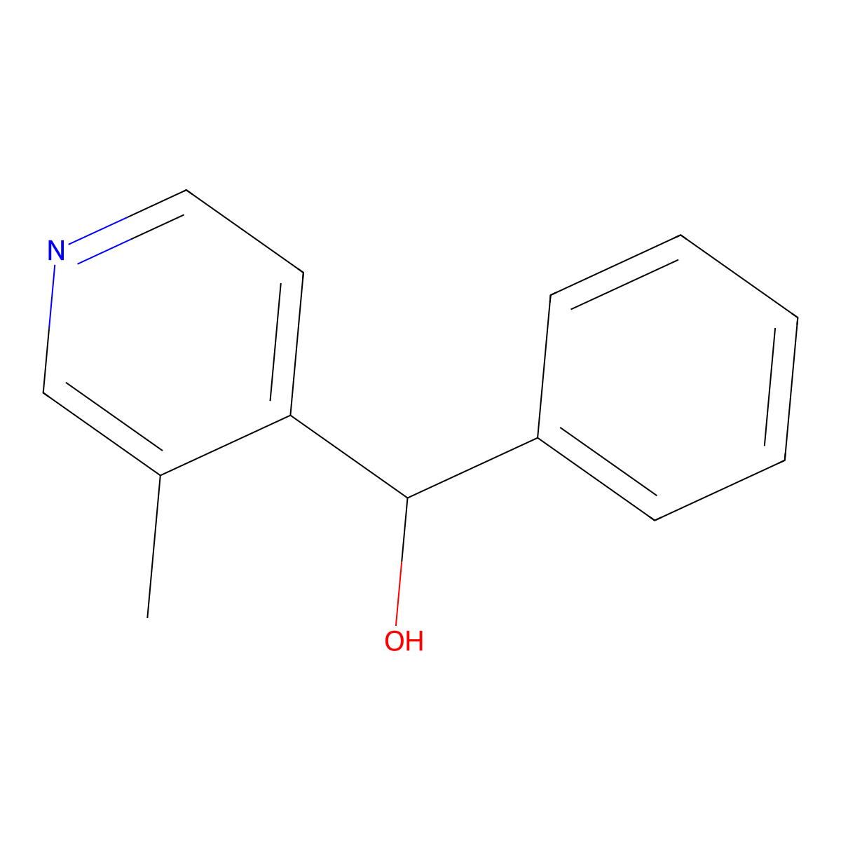 (3-Methylpyridin-4-yl)(phenyl)methanol molecular structure, CAS 1556709-04-6