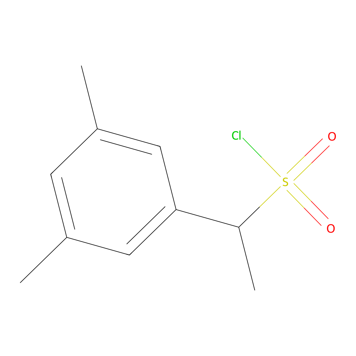 1-(3,5-Dimethylphenyl)ethane-1-sulfonyl chloride molecular structure, CAS 1556728-45-0