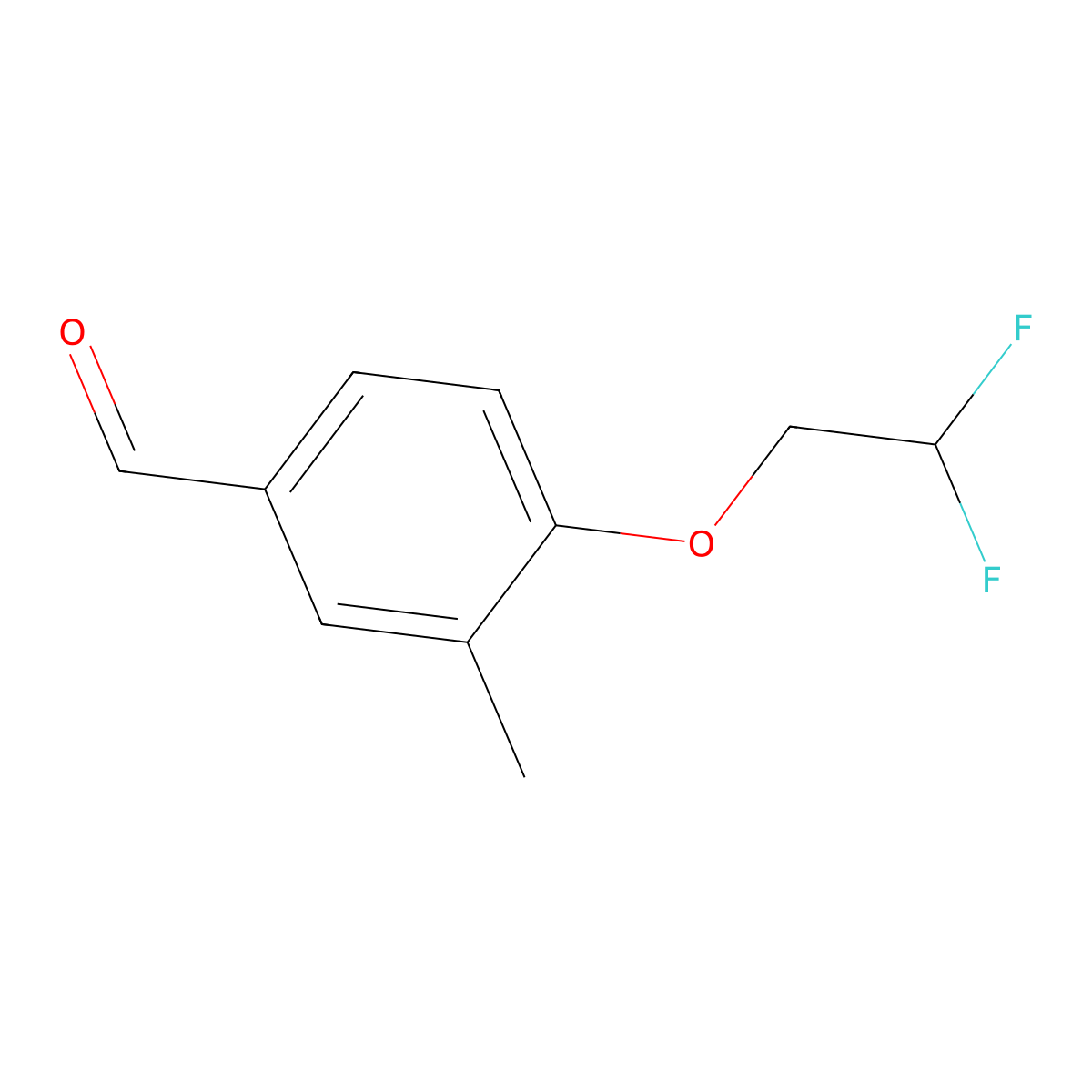 4-(2,2-Difluoroethoxy)-3-methylbenzaldehyde molecular structure, CAS 1556753-07-1