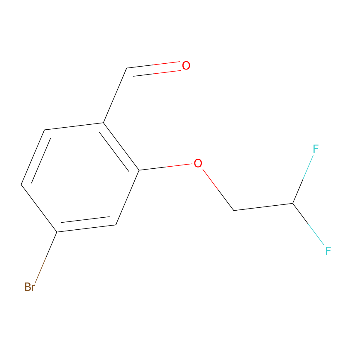 4-Bromo-2-(2,2-difluoroethoxy)benzaldehyde molecular structure, CAS 1556753-16-2