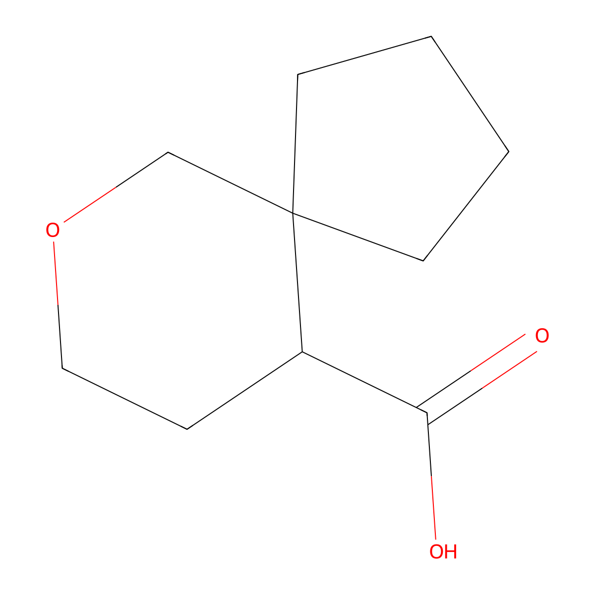 7-Oxaspiro(4.5)decane-10-carboxylic acid molecular structure, CAS 1556753-56-0