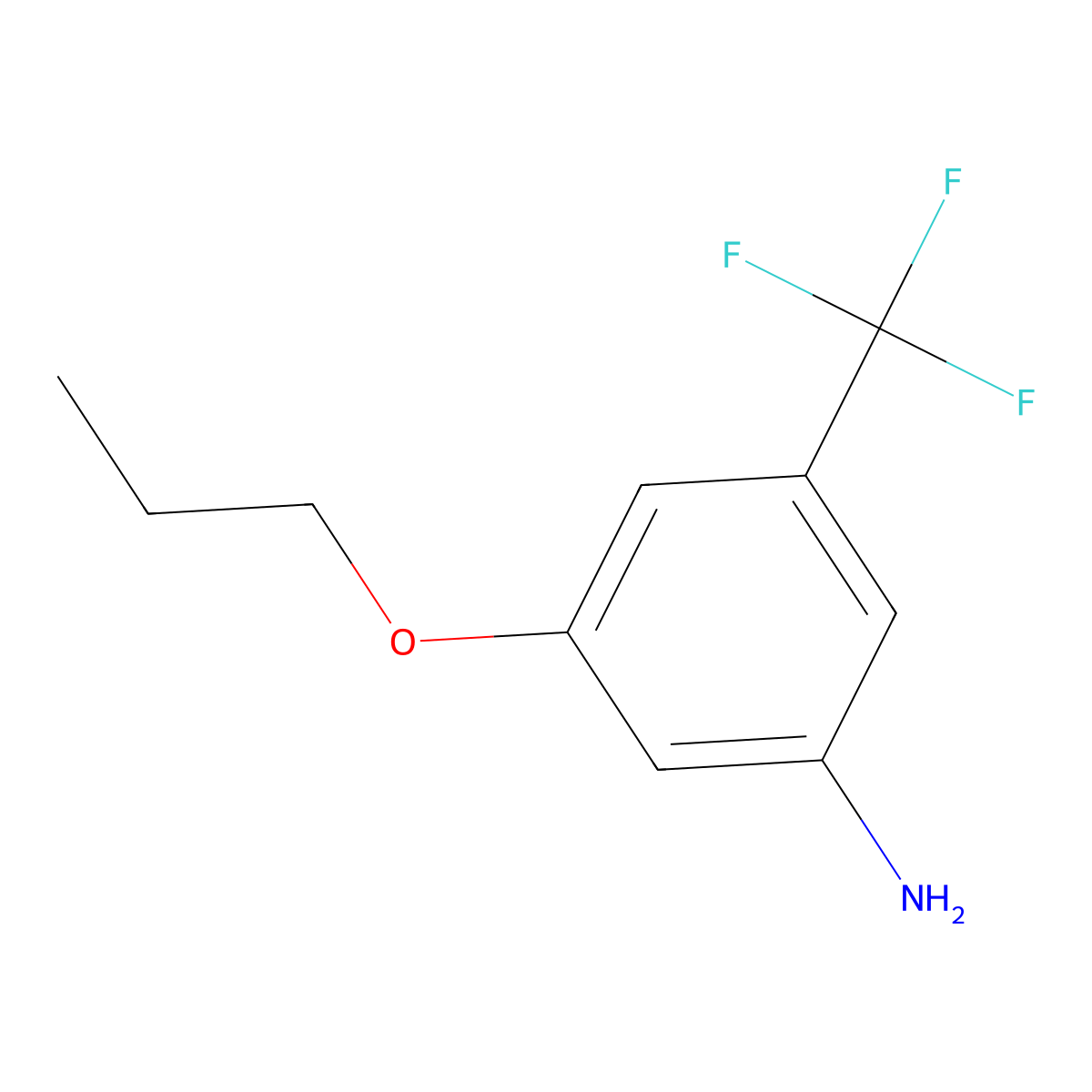 3-Propoxy-5-(trifluoromethyl)aniline molecular structure, CAS 1556766-94-9