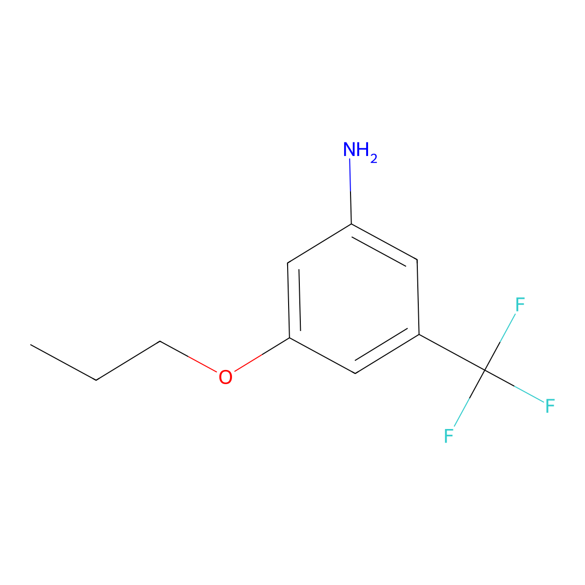 3-Propoxy-5-(trifluoromethyl)aniline molecular structure, CAS 1556766-94-9