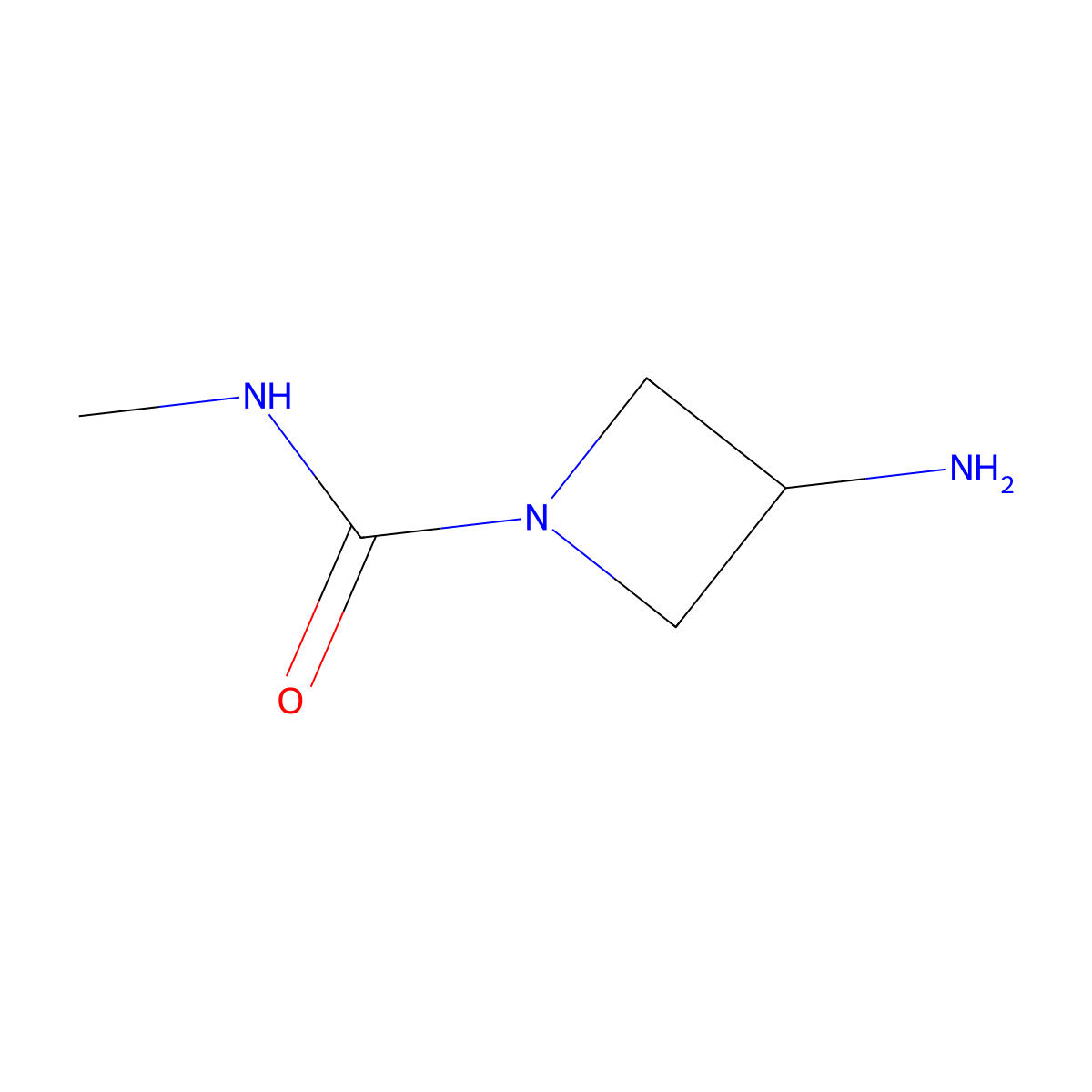 3-amino-N-methylazetidine-1-carboxamide molecular structure, CAS 1556780-54-1