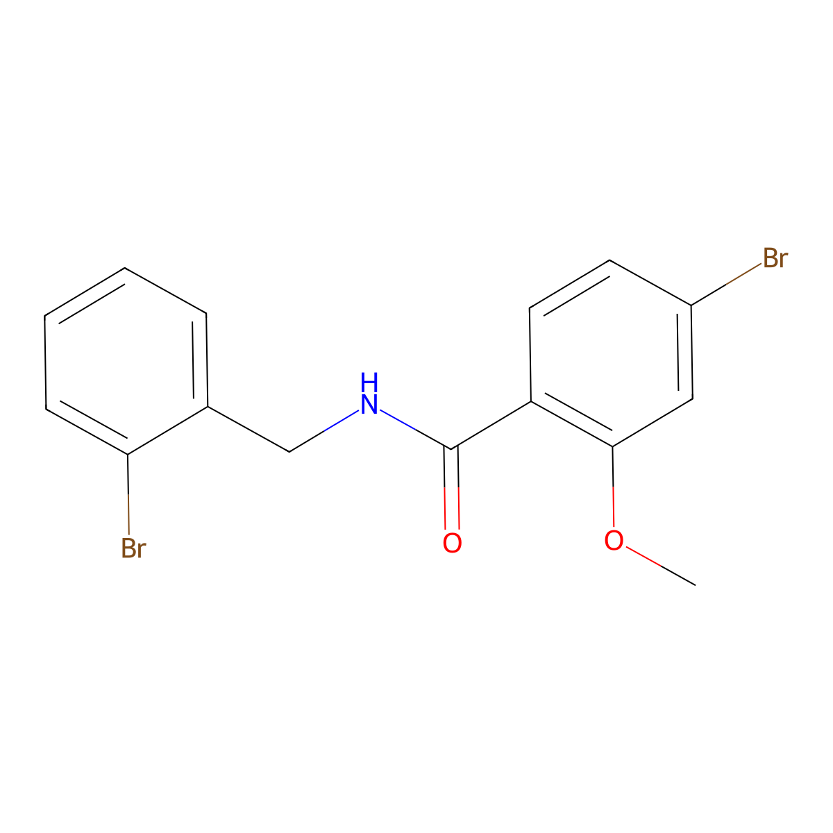 4-Bromo-N-[(2-bromophenyl)methyl]-2-methoxybenzamide molecular structure, CAS 1556787-46-2