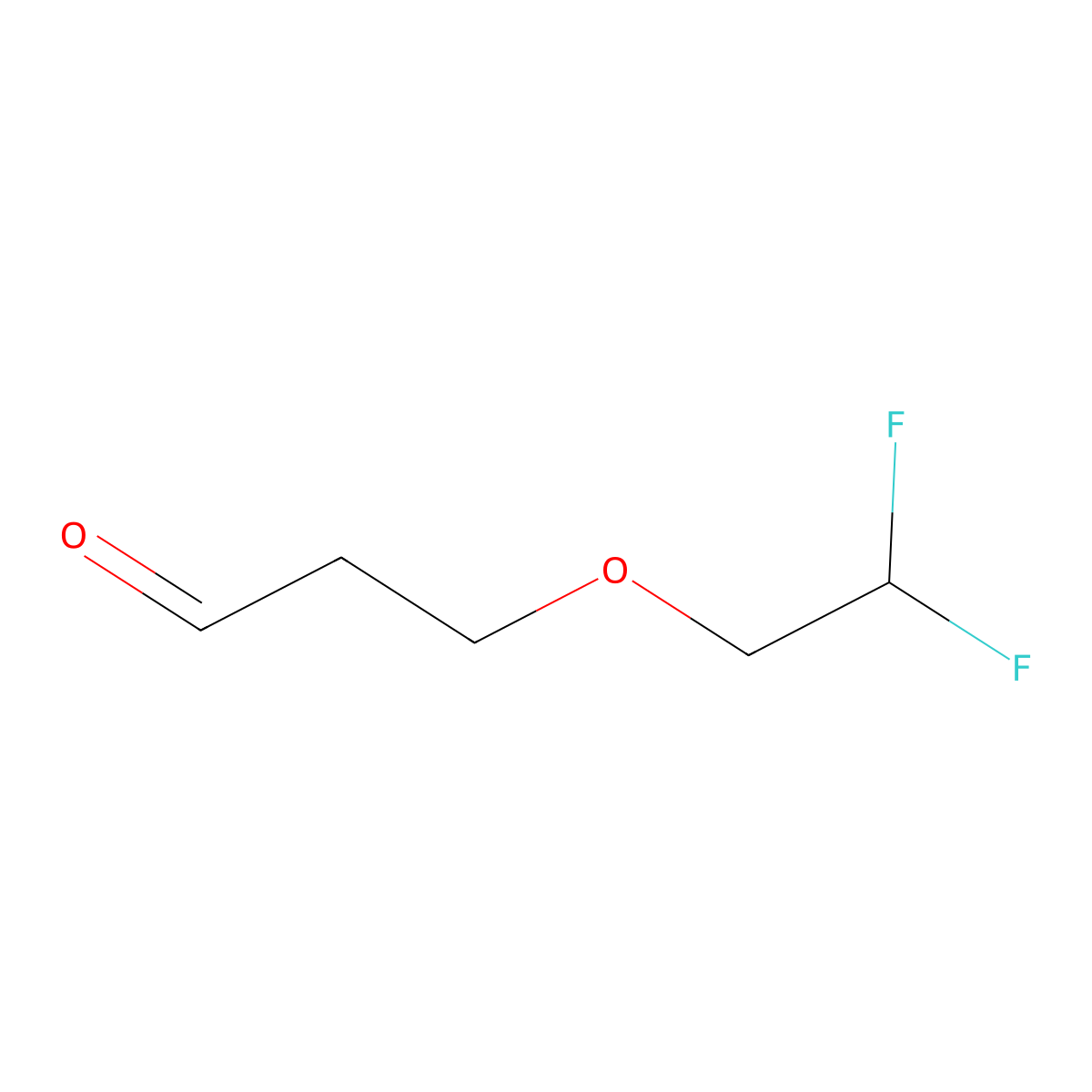 3-(2,2-Difluoroethoxy)propanal molecular structure, CAS 1556788-85-2