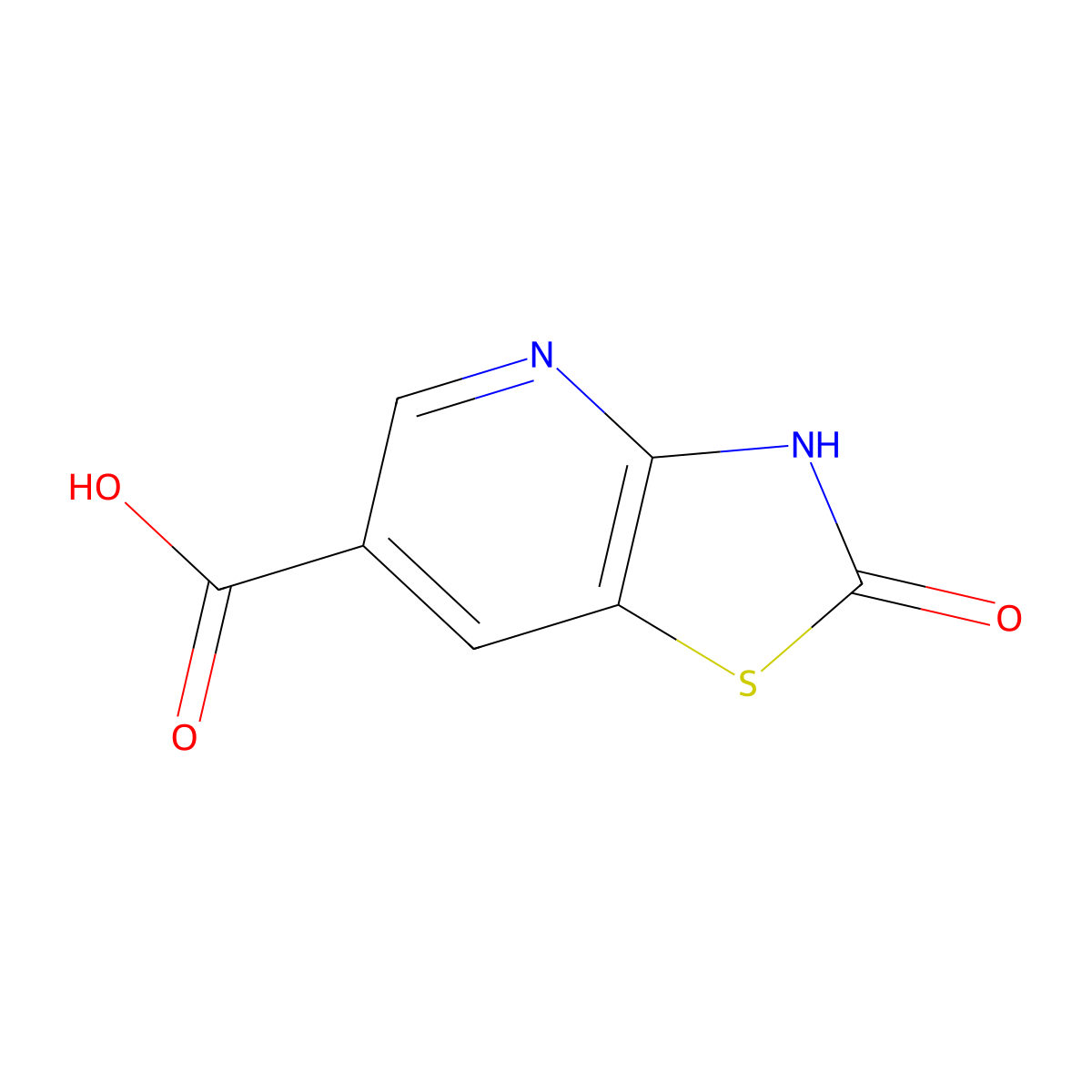 2-Oxo-2,3-dihydrothiazolo[4,5-B]pyridine-6-carboxylic acid molecular structure, CAS 1556797-72-8
