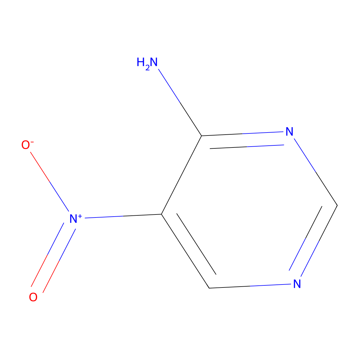 5-Nitropyrimidin-4-amine molecular structure, CAS 15568-46-4