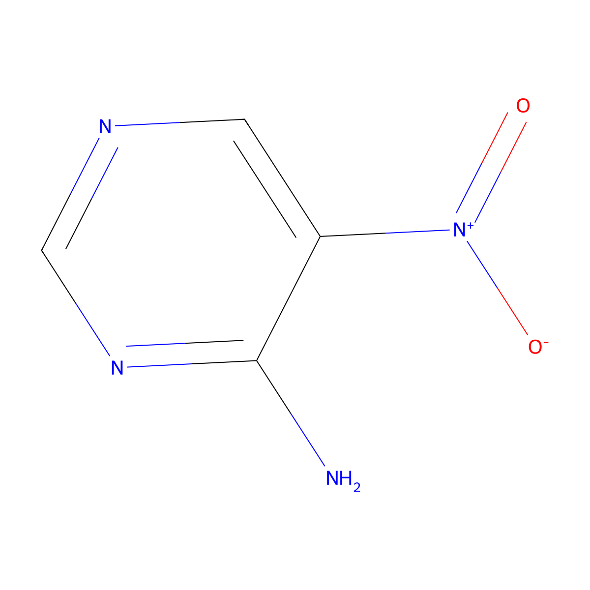 5-Nitropyrimidin-4-amine molecular structure, CAS 15568-46-4