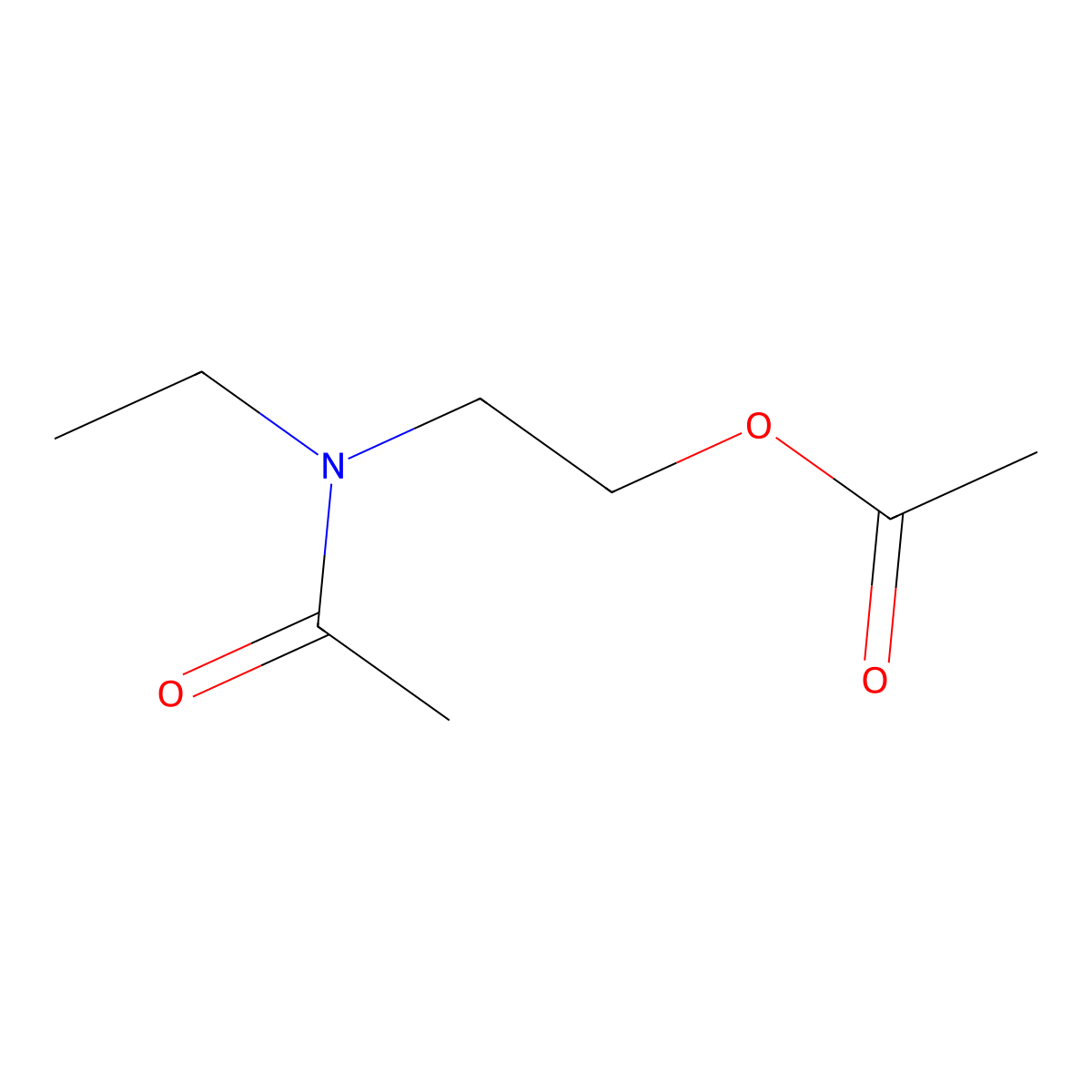 N(2-Acetoxyethyl)-N-ethylacetamide molecular structure, CAS 15568-57-7