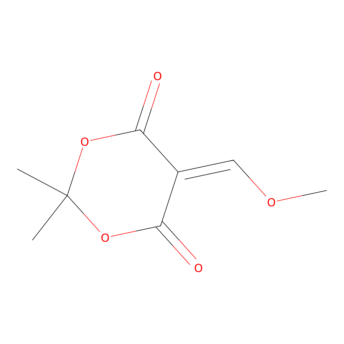 5-(Methoxymethylene)-2,2-dimethyl-1,3-dioxane-4,6-dione molecular structure, CAS 15568-85-1