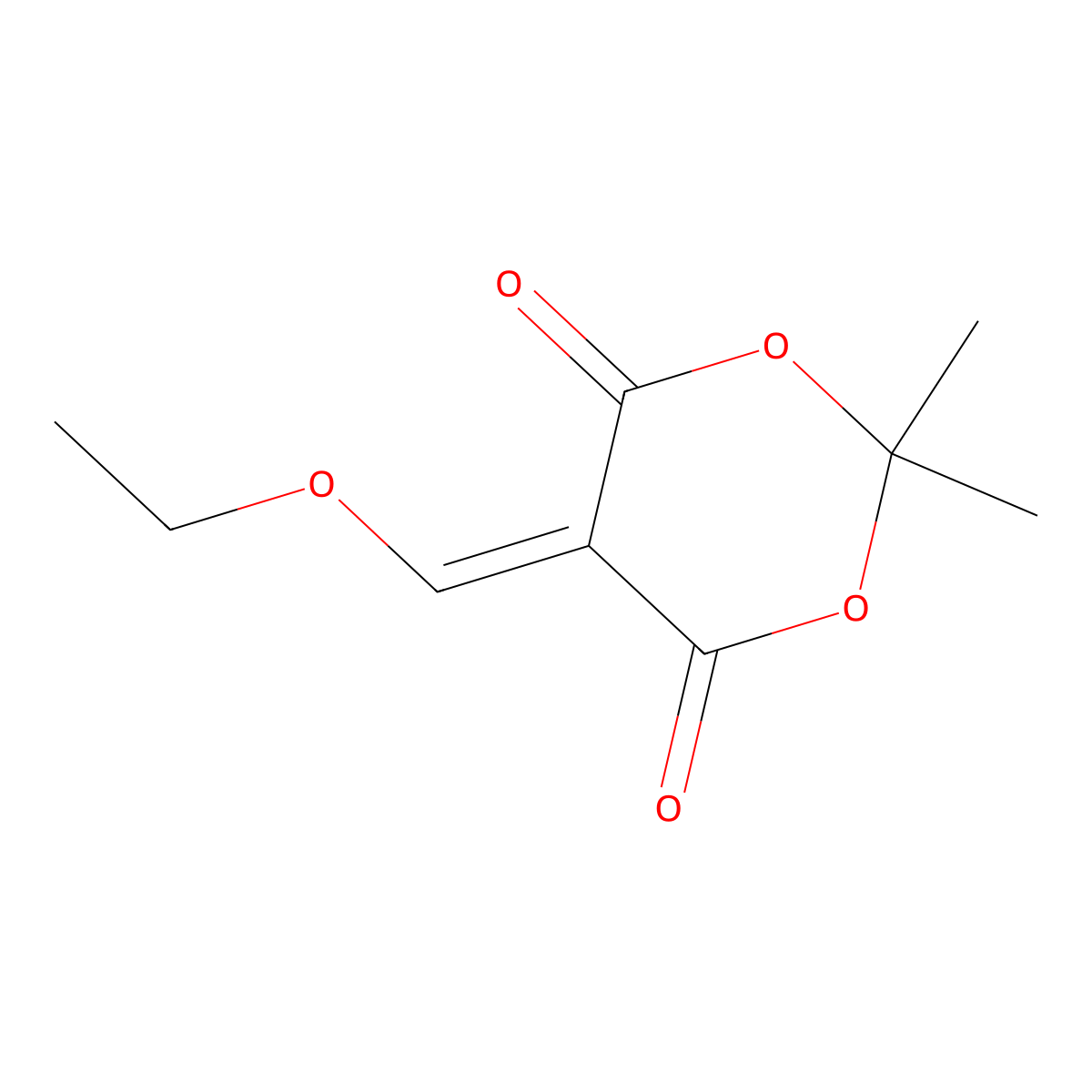 5-(Ethoxymethylene)-2,2-dimethyl-1,3-dioxane-4,6-dione molecular structure, CAS 15568-86-2