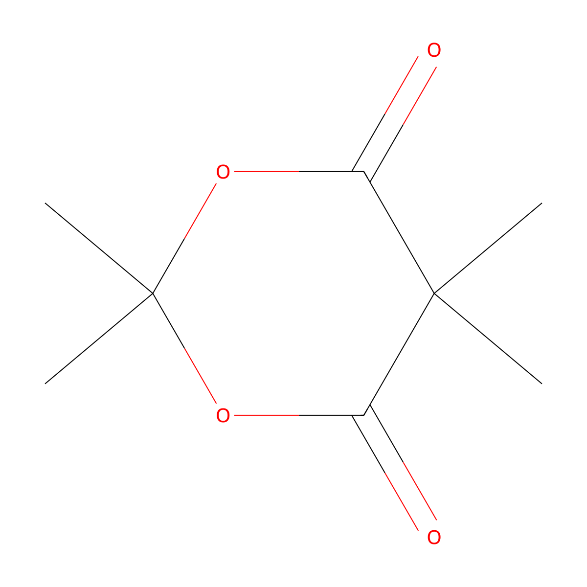 2,2,5,5-Tetramethyl-1,3-dioxane-4,6-dione molecular structure, CAS 15568-97-5
