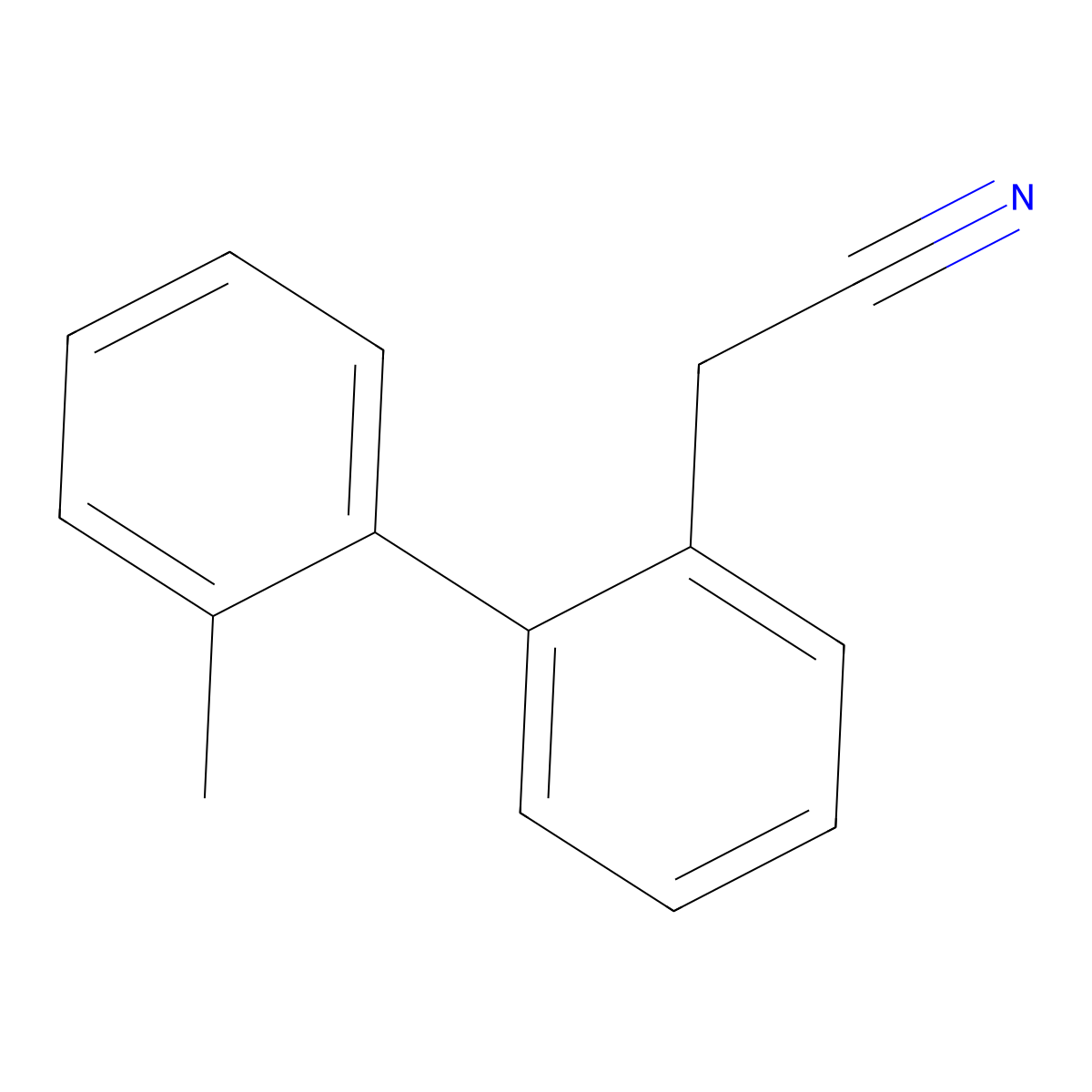 (2'-Methyl-biphenyl-2-yl)-acetonitrile molecular structure, CAS 1556811-23-4
