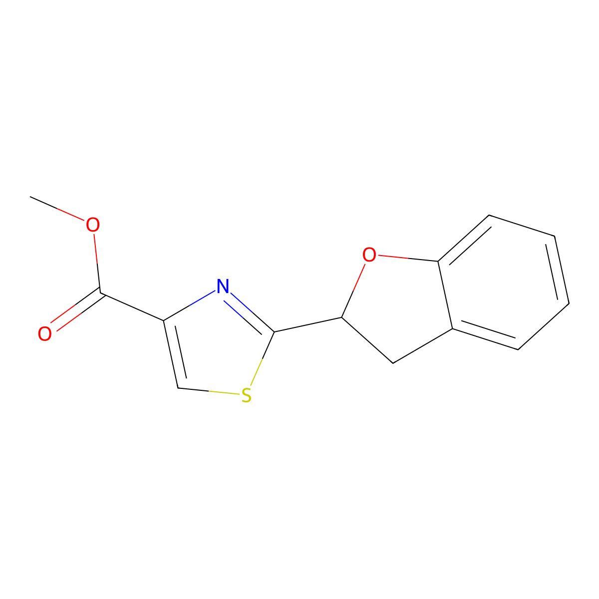 Methyl 2-(2,3-Dihydro-2-benzofuryl)thiazole-4-carboxylate molecular structure, CAS 1556831-17-4