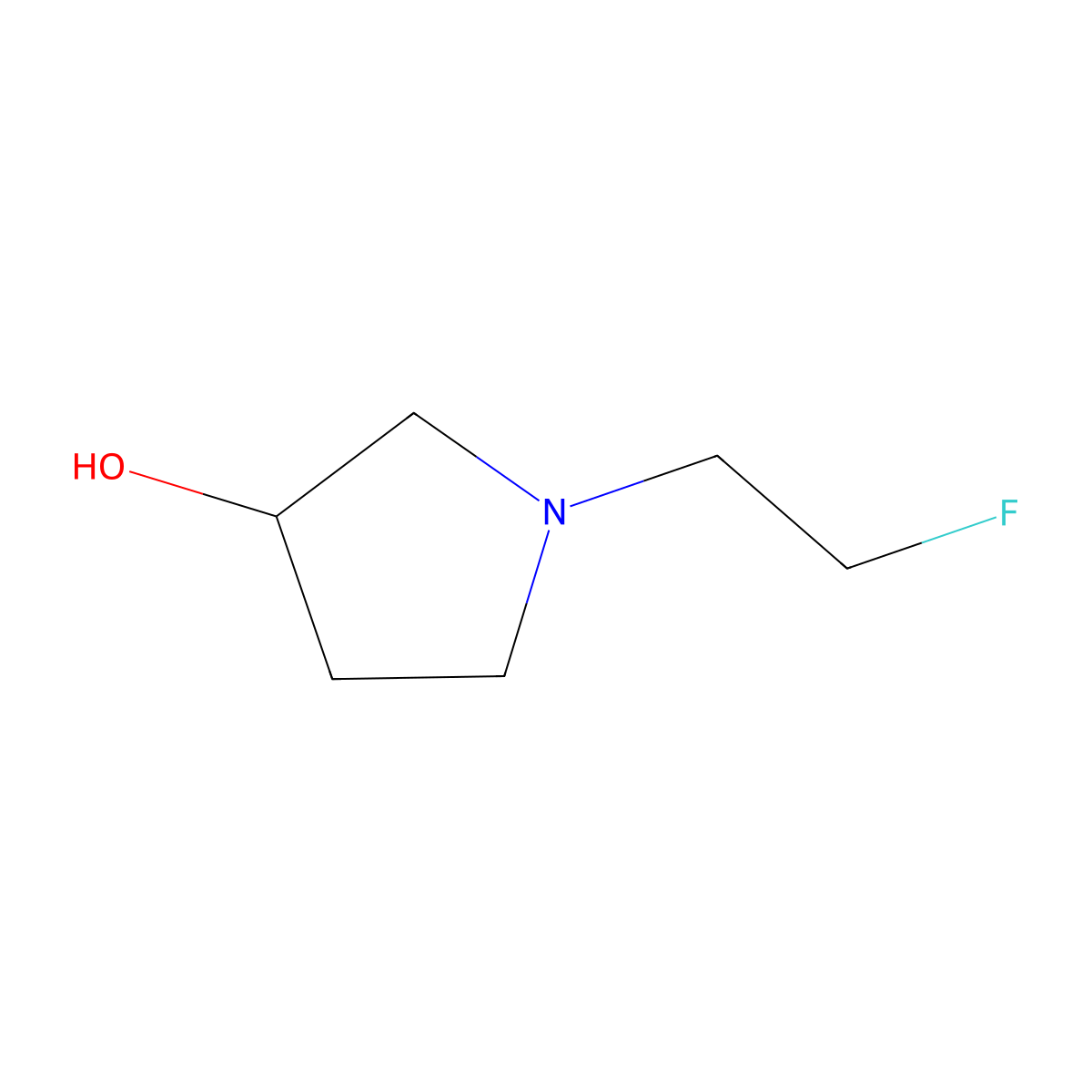 1-(2-Fluoroethyl)pyrrolidin-3-ol molecular structure, CAS 1556837-13-8