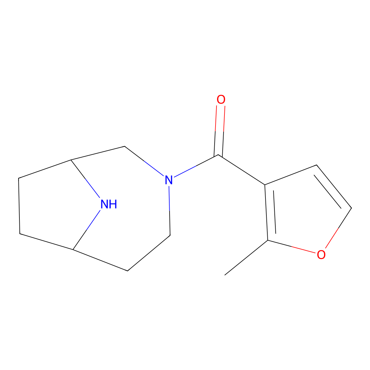 3,9-Diazabicyclo[4.2.1]nonan-3-yl(2-methylfuran-3-yl)methanone molecular structure, CAS 1556837-18-3