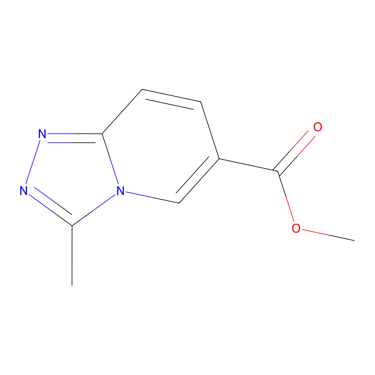 Methyl 3-methyl-[1,2,4]triazolo[4,3-a]pyridine-6-carboxylate molecular structure, CAS 1556838-65-3