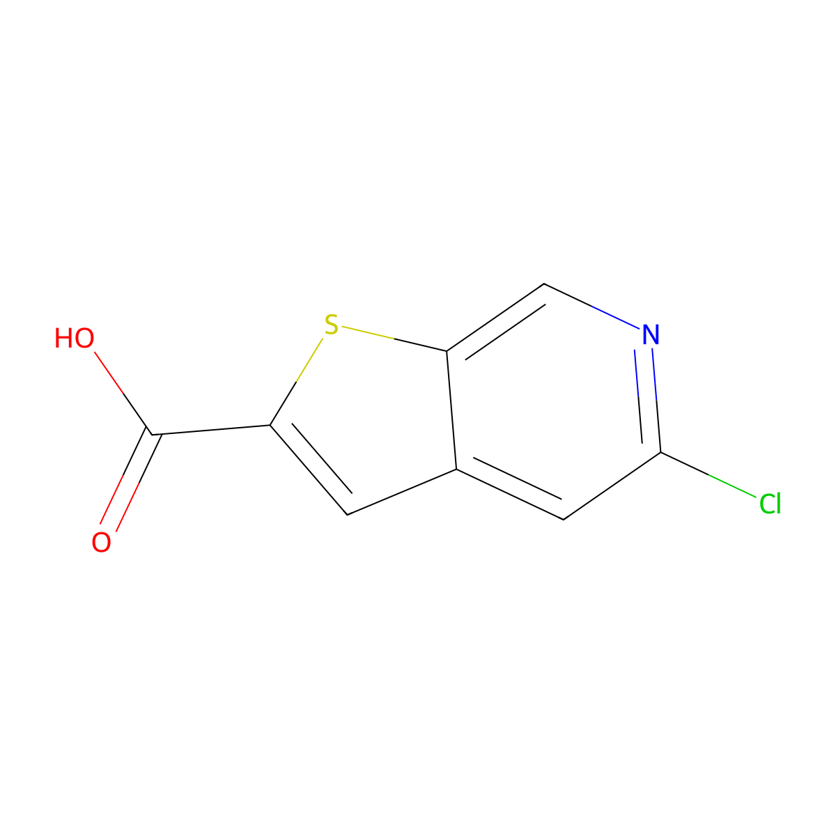 5-Chlorothieno(2,3-c)pyridine-2-carboxylic acid molecular structure, CAS 1556846-22-0