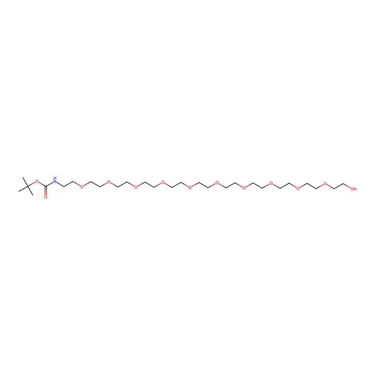 BocNH-PEG11-OH molecular structure, CAS 1556847-53-0