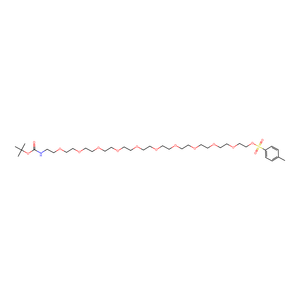 t-Boc-N-Amido-PEG11-Tos molecular structure, CAS 1556847-56-3