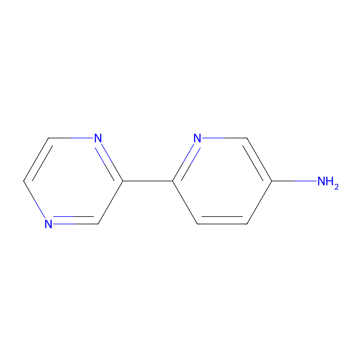 6-(2-Pyrazinyl)-3-pyridinamine molecular structure, CAS 1556886-12-4