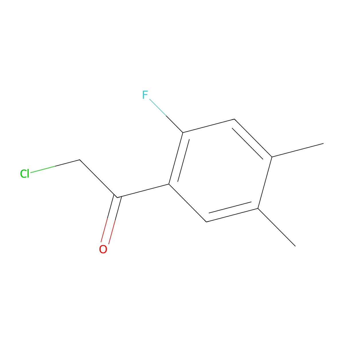4',5'-Dimethyl-2'-fluorophenacyl chloride molecular structure, CAS 1556895-98-7