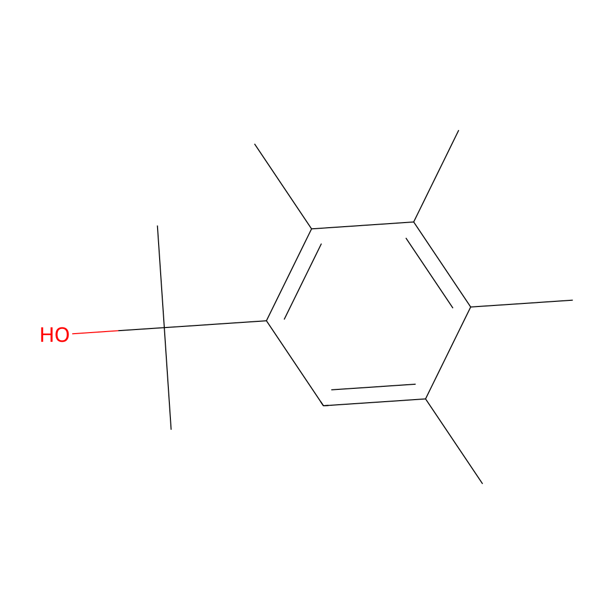 alpha,alpha,2,3,4,5-Hexamethylbenzenemethanol molecular structure, CAS 155690-01-0
