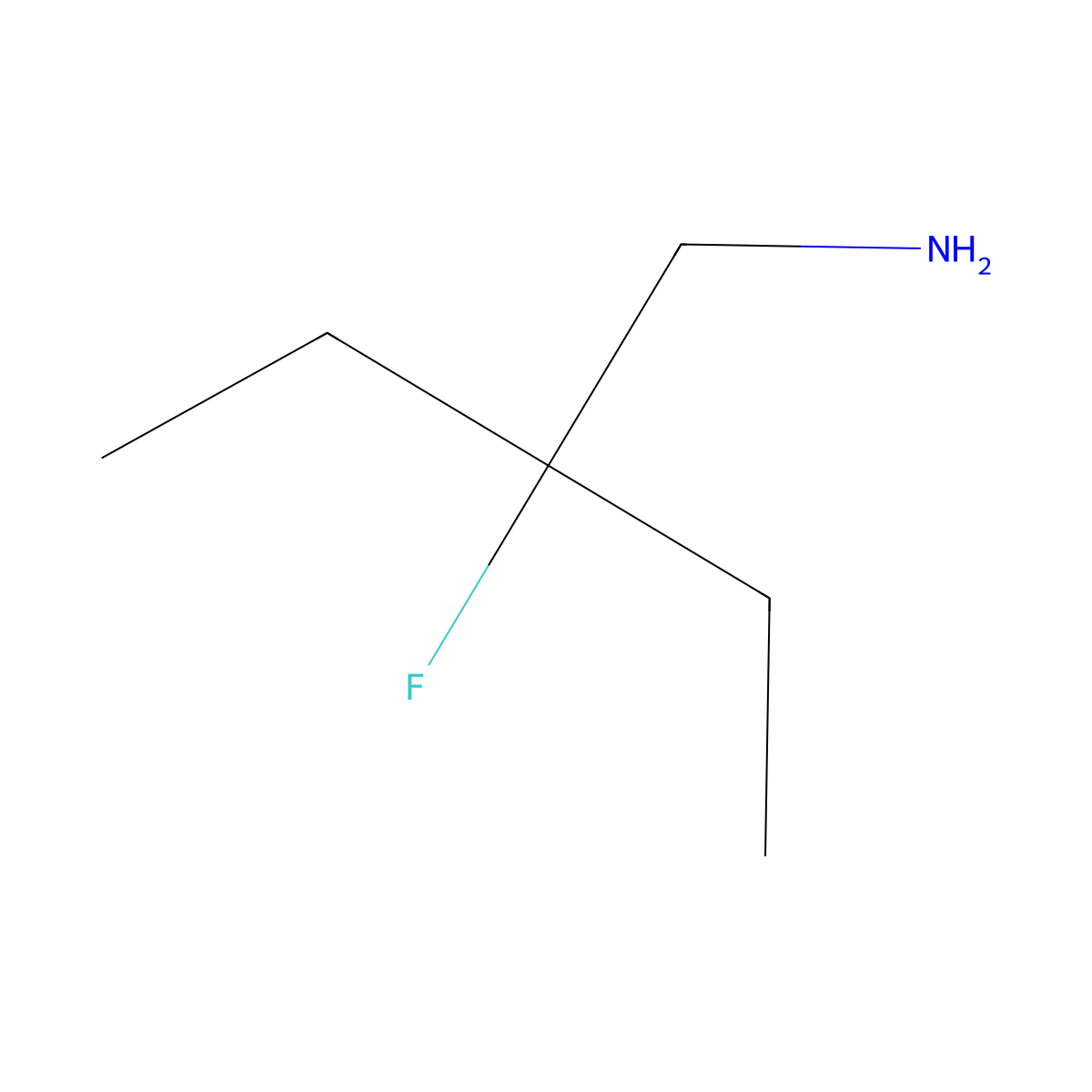 3-(Aminomethyl)-3-fluoropentane molecular structure, CAS 1556900-44-7