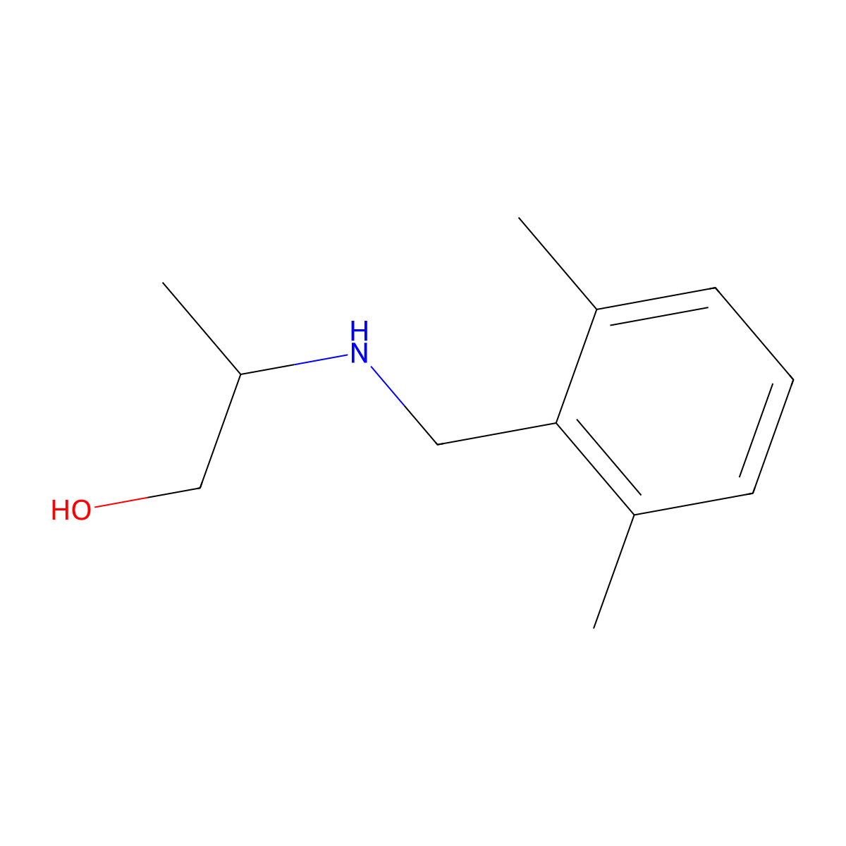 2-{[(2,6-Dimethylphenyl)methyl]amino}propan-1-ol molecular structure, CAS 1556922-53-2