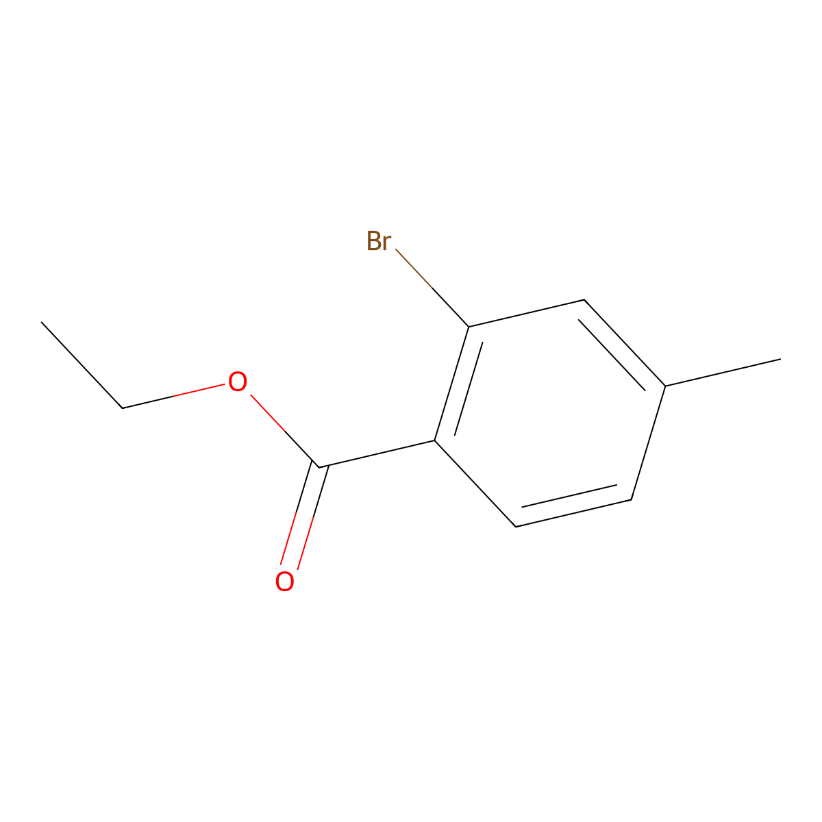 Ethyl 2-bromo-4-methylbenzoate molecular structure, CAS 155694-82-9