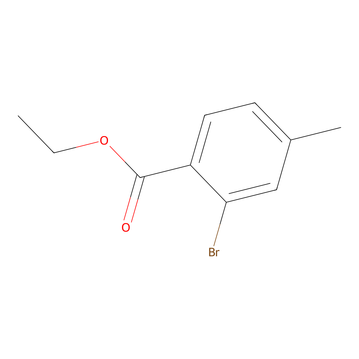 Ethyl 2-bromo-4-methylbenzoate molecular structure, CAS 155694-82-9