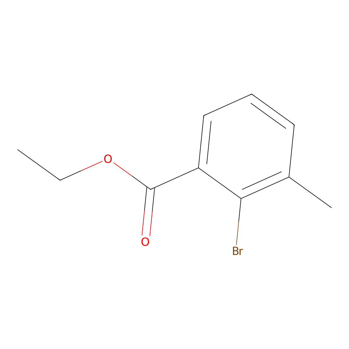Ethyl 2-bromo-3-methylbenzoate molecular structure, CAS 155694-83-0