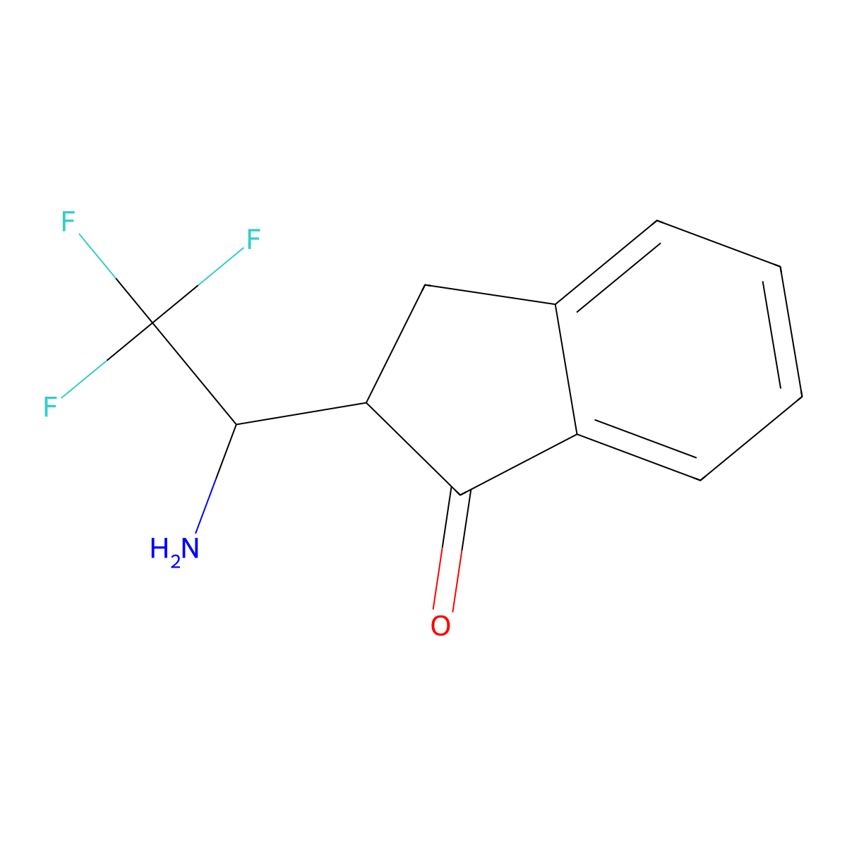 (2S)-2-[(1S)-1-Amino-2,2,2-trifluoroethyl]-2,3-dihydro-1H-inden-1-one molecular structure, CAS 1556948-67-4