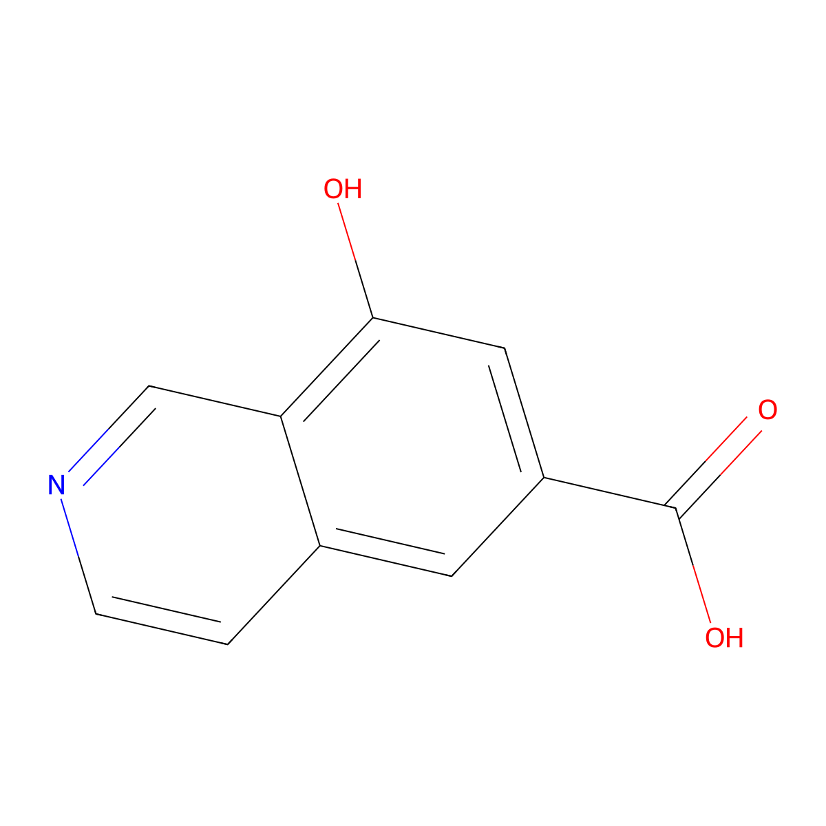 8-Hydroxyisoquinoline-6-carboxylic acid molecular structure, CAS 1556953-43-5