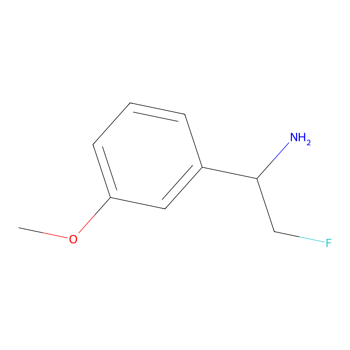 2-Fluoro-1-(3-methoxyphenyl)ethan-1-amine molecular structure, CAS 1556965-46-8