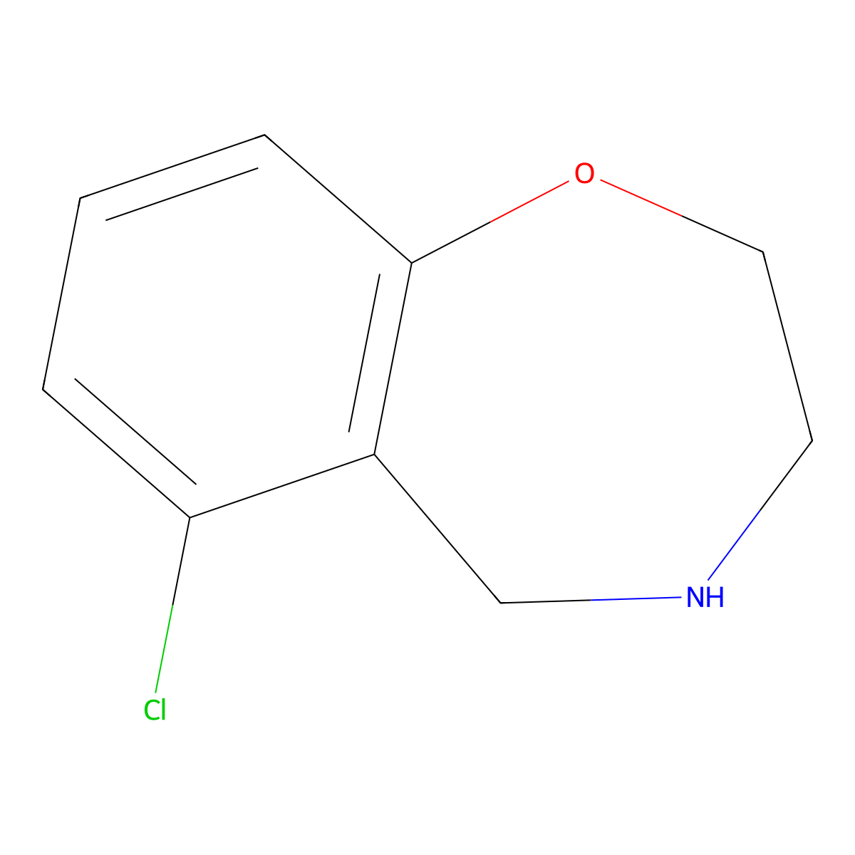 6-Chloro-2,3,4,5-tetrahydro-1,4-benzoxazepine molecular structure, CAS 1556970-08-1