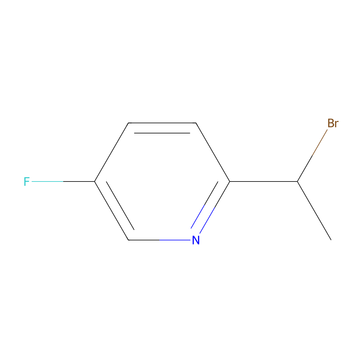 2-(1-Bromoethyl)-5-fluoropyridine molecular structure, CAS 1556982-69-4
