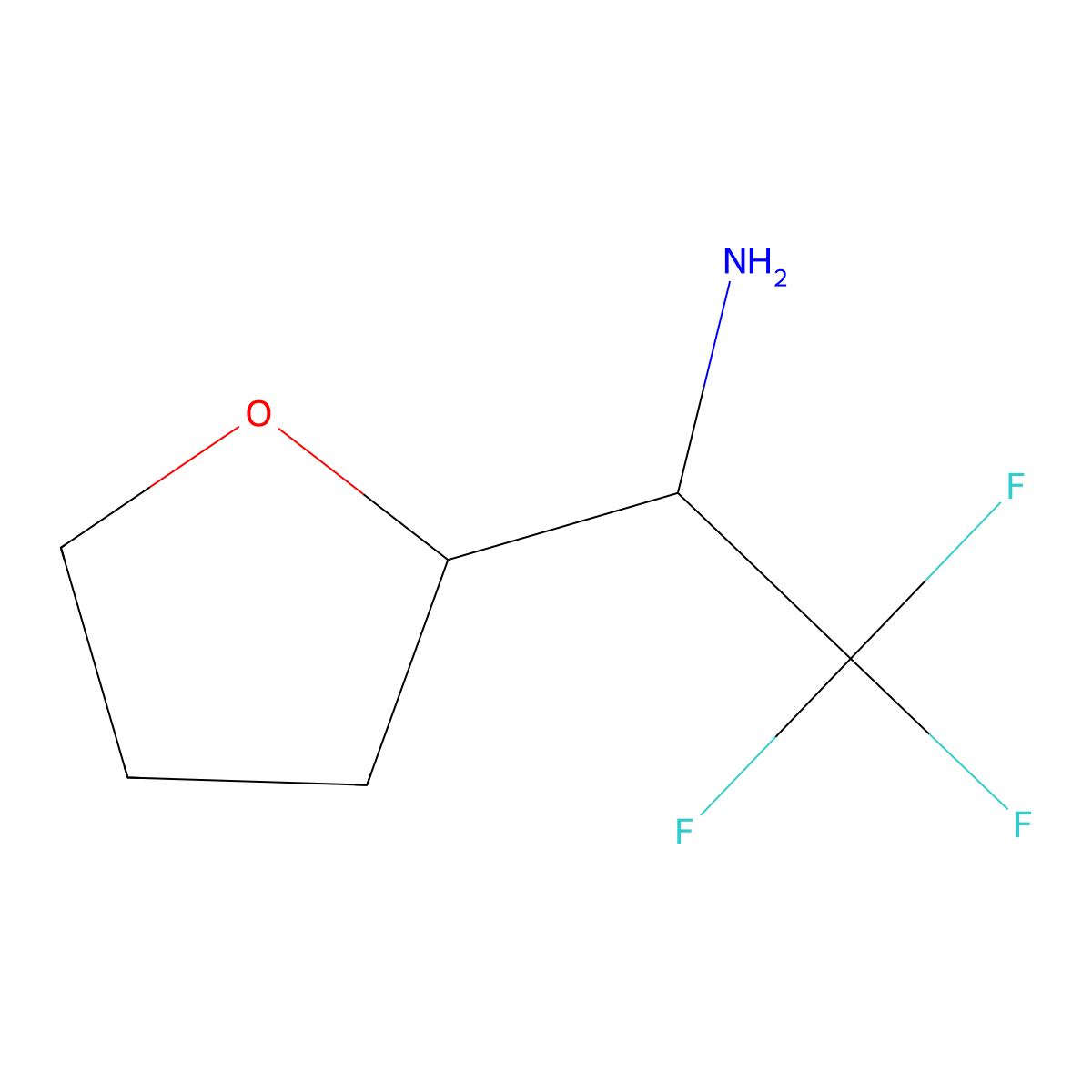 2,2,2-Trifluoro-1-(oxolan-2-yl)ethan-1-amine molecular structure, CAS 1556984-95-2