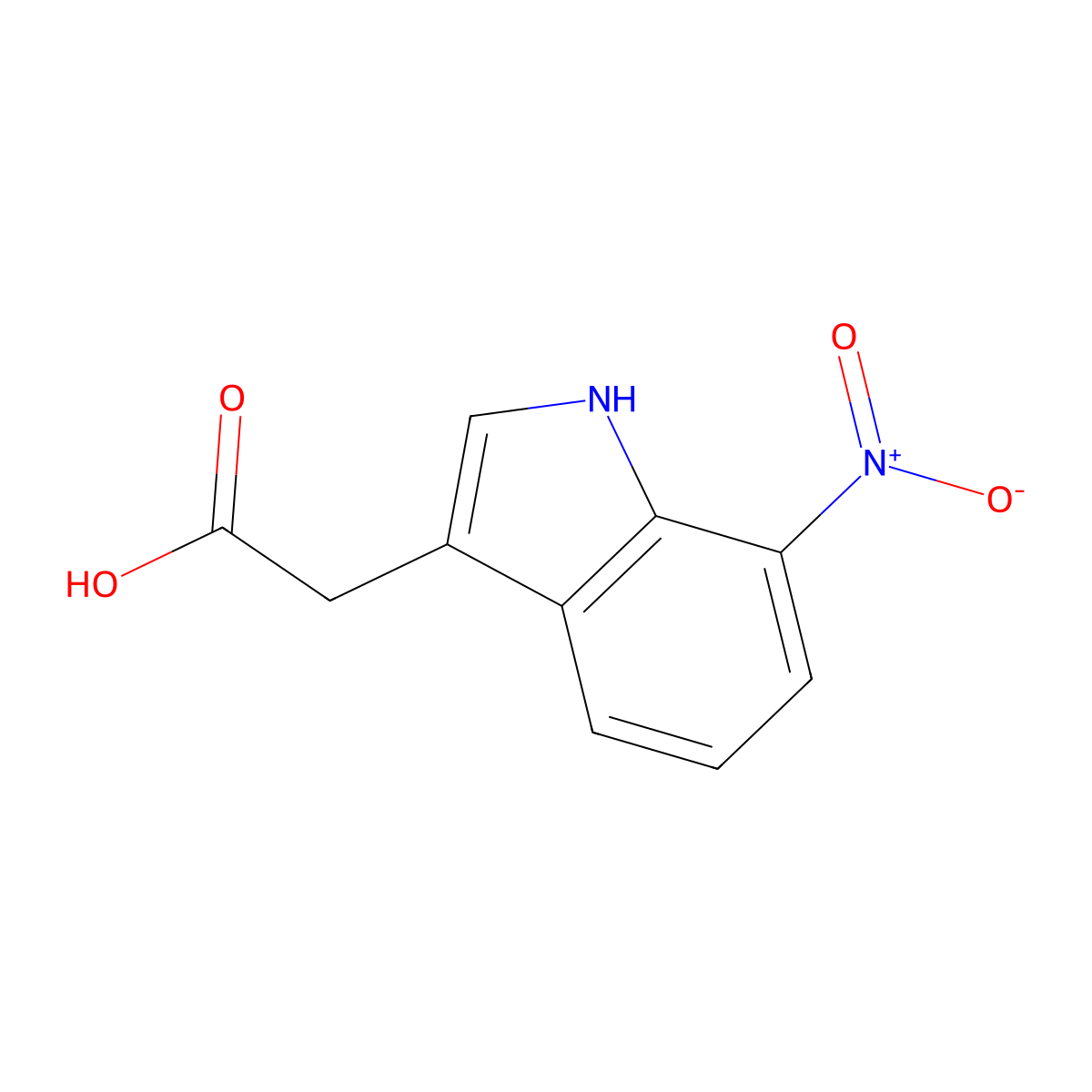 7-Nitroindole-3-acetic Acid molecular structure, CAS 1557-14-8