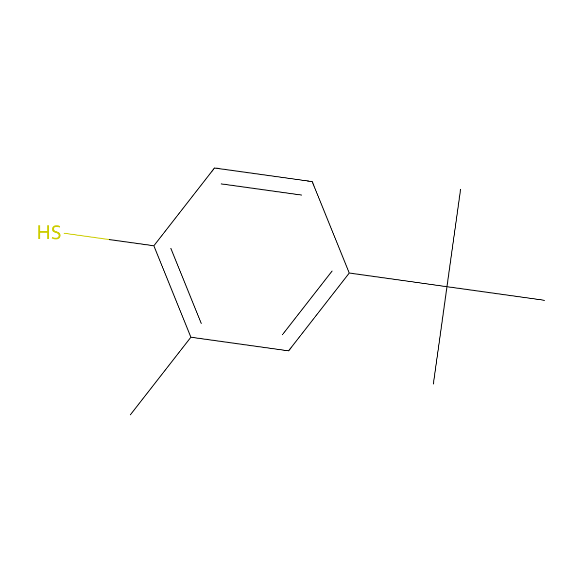 4-tert-Butyl-o-thiocresol molecular structure, CAS 15570-10-2