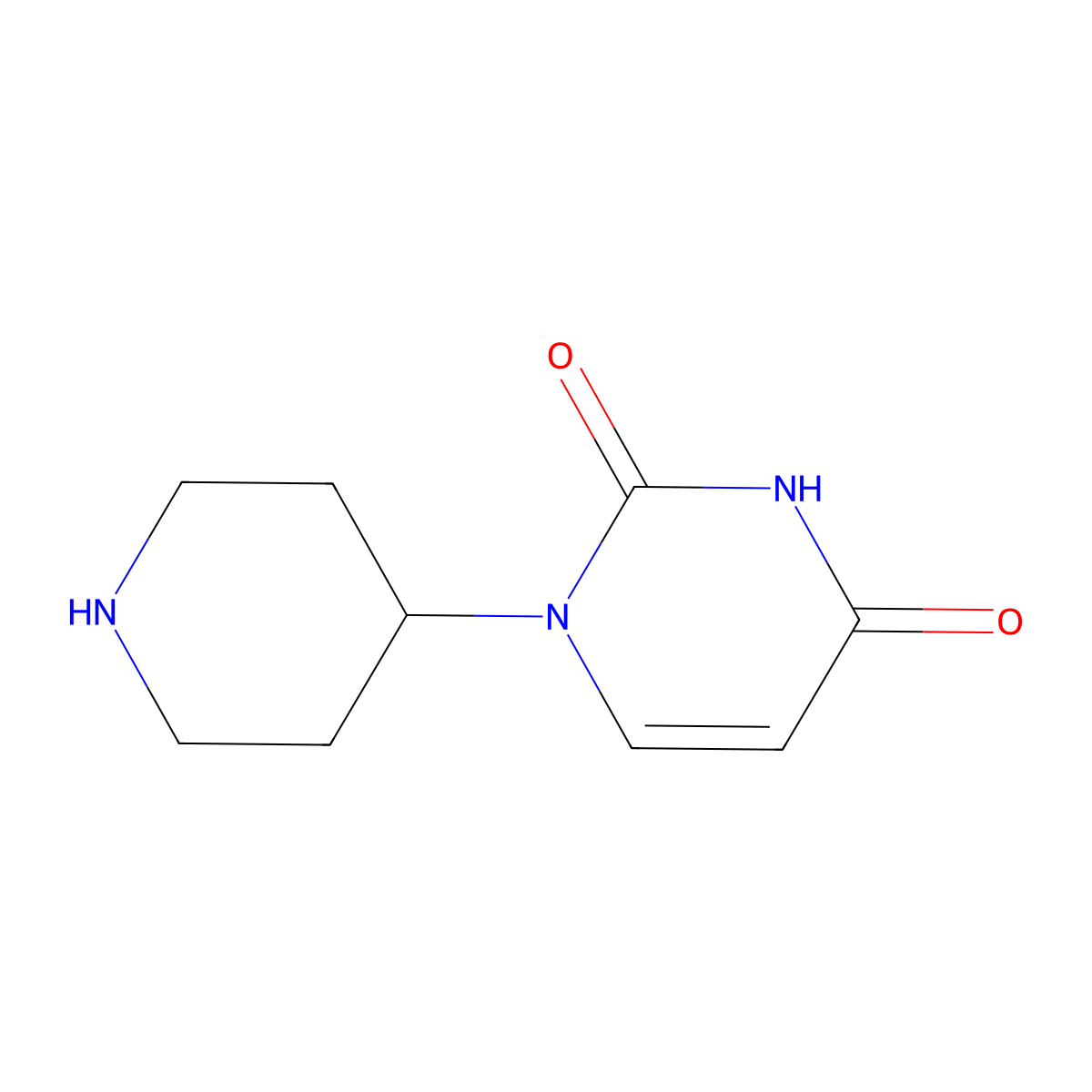1-(piperidin-4-yl)pyrimidine-2,4(1H,3H)-dione molecular structure, CAS 1557004-32-6