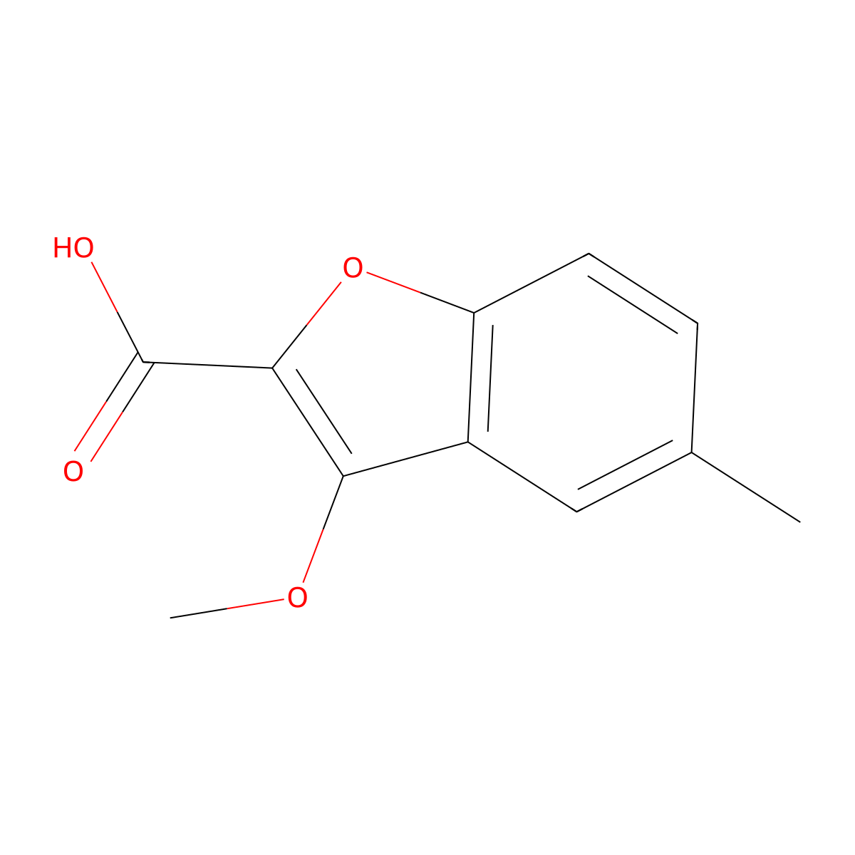 3-Methoxy-5-methylbenzofuran-2-carboxylic acid molecular structure, CAS 1557010-09-9